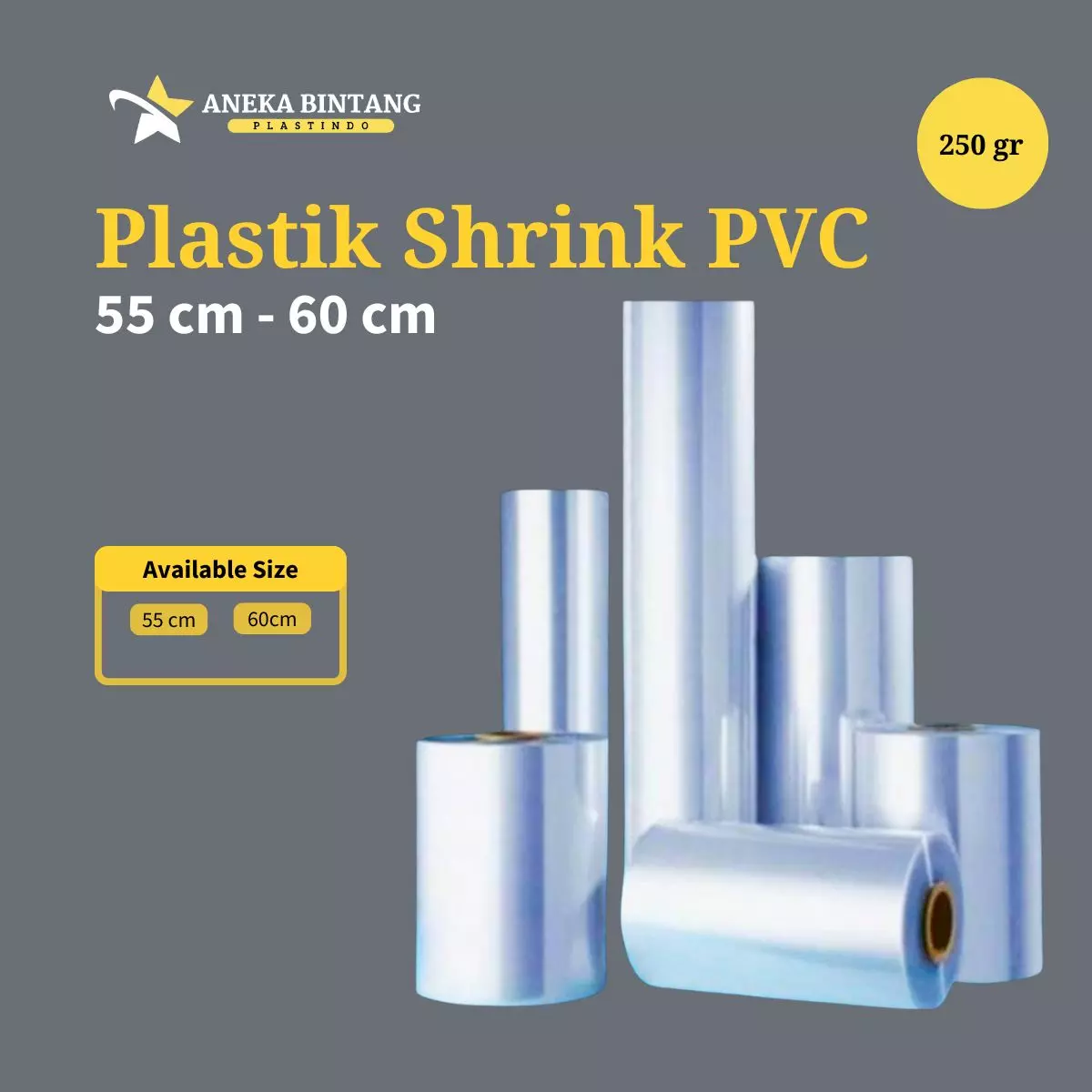 Plastik Shrink PVC (55 cm s/d 60 cm) 250gr