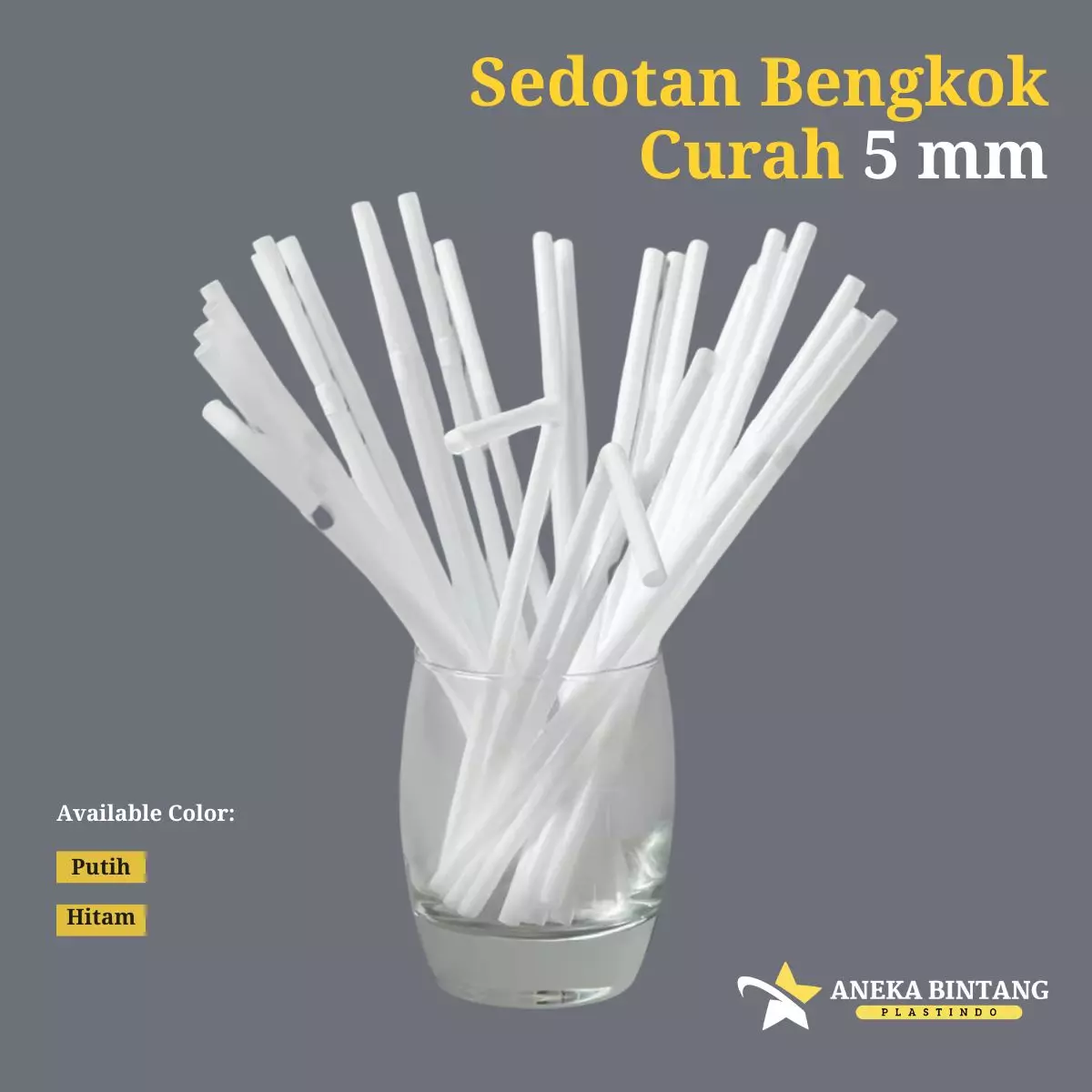 Sedotan Bengkok 5mm Curah