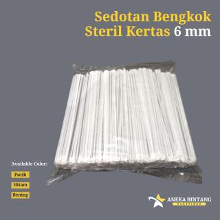 Sedotan Bengkok 6mm Steril Kertas