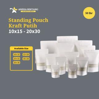 Standing Pouch (10 x 15 s/d 20x30) KRAFT PUTIH 50lbr