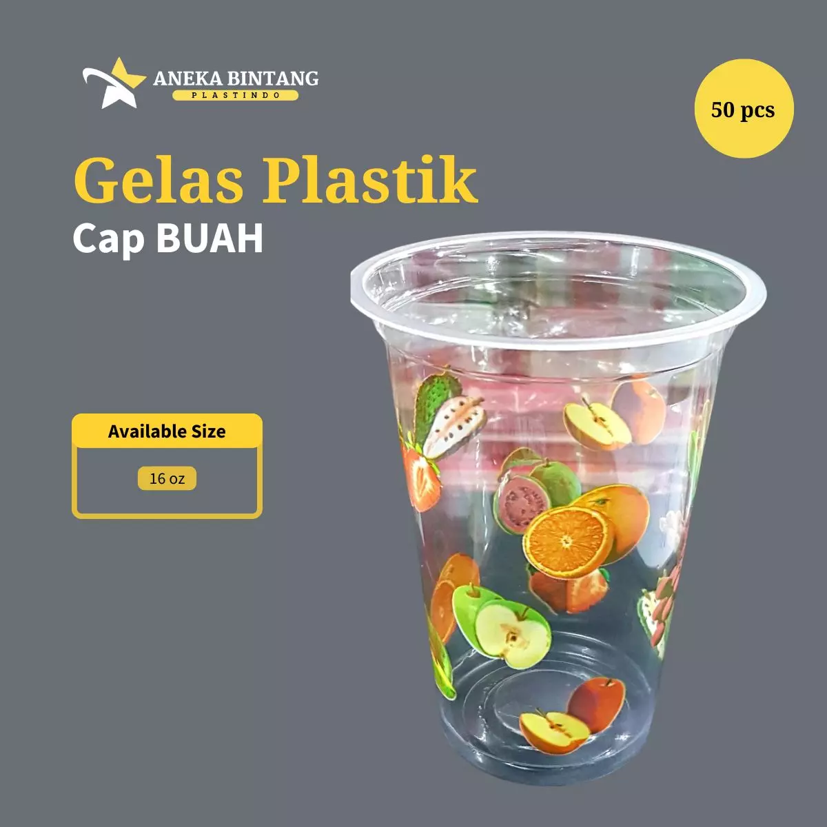 Gelas Plastik Cap BUAH